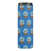 Bouteilles Isothermes Globe de neige avec Snowman et Pine Tree (Dos)