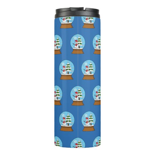 Bouteilles Isothermes Globe de neige avec Snowman et Pine Tree (Dos)