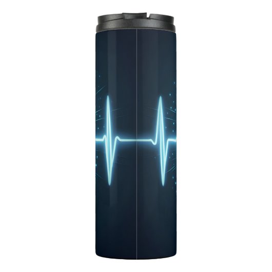 Bouteilles Isothermes Glowing EMT Heartbeat Personalize Design (Dos)