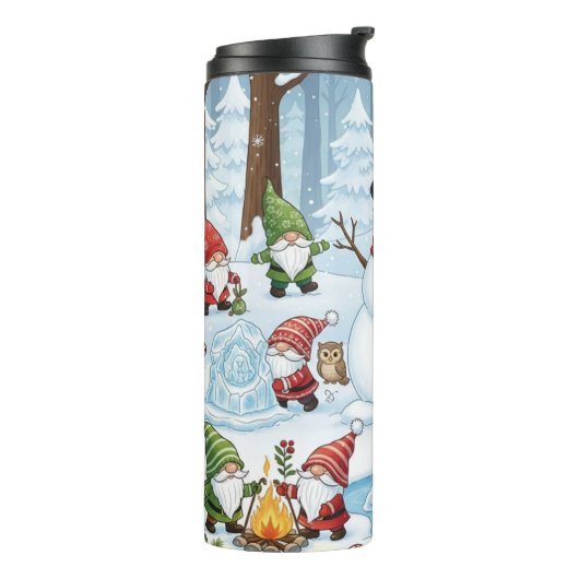 Bouteilles Isothermes Gnome Christmas Village Extravaganza (Tourné sur la gauche)