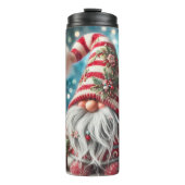 Bouteilles Isothermes Gnome de vacances avec cadeaux de Noël (Devant)