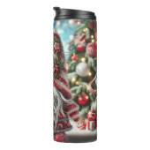 Bouteilles Isothermes Gnome de vacances avec cadeaux de Noël (Tourné sur la droite)