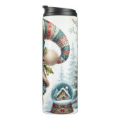 Bouteilles Isothermes Gnome de vacances avec Casquette de ruban (Tourné sur la droite)