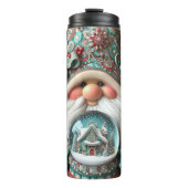 Bouteilles Isothermes Gnome de vacances avec Globe de neige (Devant)