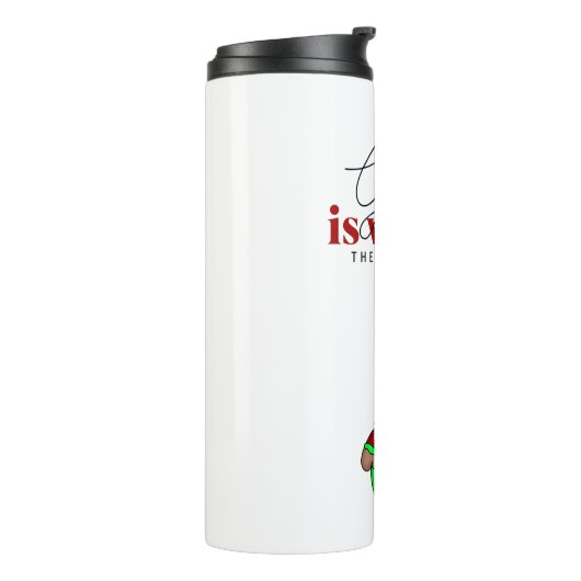 Bouteilles Isothermes Gnome est l'endroit où se trouve le café | Noël mi (Tourné sur la gauche)