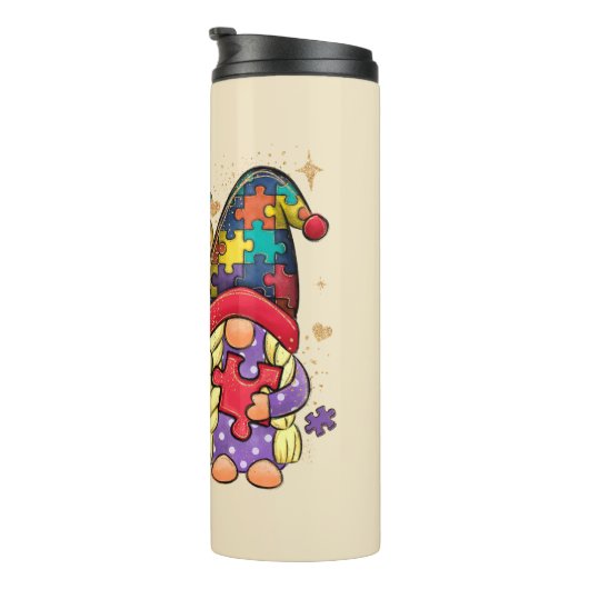 Bouteilles Isothermes Gnome mignonne, tournesol et Sensibilisation sur l (Tourné sur la droite)