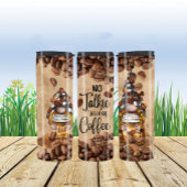 Bouteilles Isothermes Gnomes mignons Profitant Du Café Fèves De Café Rus