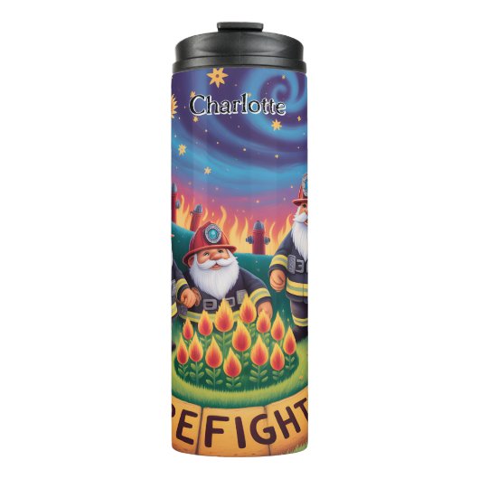 Bouteilles Isothermes Gnomes pompiers en cercle (Devant)