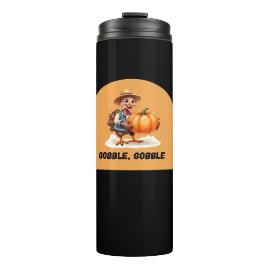 Bouteilles Isothermes Gobble, Gobble Thanksgiving Turquie avec Cl Citrou (Devant)