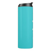 Bouteilles Isothermes Gobelet Bright Aqua avec nom | Modifiable (Tourné sur la gauche)