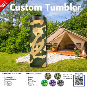 Bouteilles Isothermes Gobelet Camping AJOUTER L'INITIALE Camouflage En