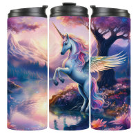 Gobelet de voyage fantaisie licorne magique étince