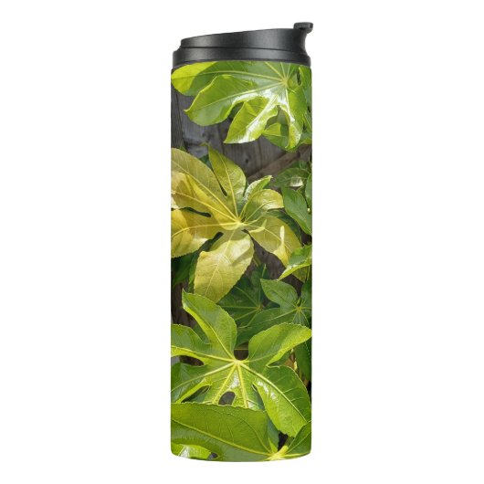 Bouteilles Isothermes Gobelet d'eau avec des feuilles (Tourné sur la gauche)