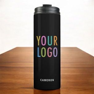 Bouteilles Isothermes Gobelet en acier inoxydable noir Logo d'entreprise