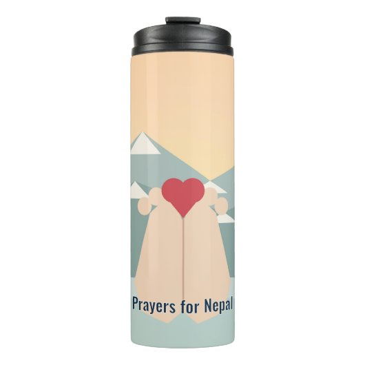 Bouteilles Isothermes Gobelet Prayers for Nepal (Devant)