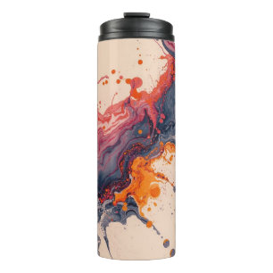 Bouteilles Isothermes Gobelet Thermique Coulée d'Encre d'Art Moderne