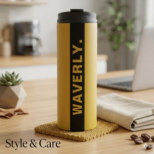 Bouteilles Isothermes Gobelet Thermique en Métal Doré de Style avec Nom