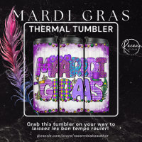 Gobelet Thermique Inspiré de Mardi-Gras