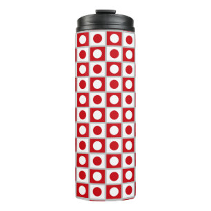 Bouteilles Isothermes Gobelet Thermique Moderne Abstrait Rouge et Blanc