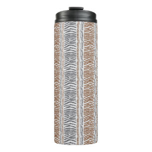 Bouteilles Isothermes Gobelet Thermique Moderne Rayé Gris Brun
