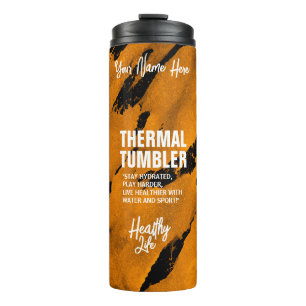 Bouteilles Isothermes Gobelet Thermique Orange Noir Brushy