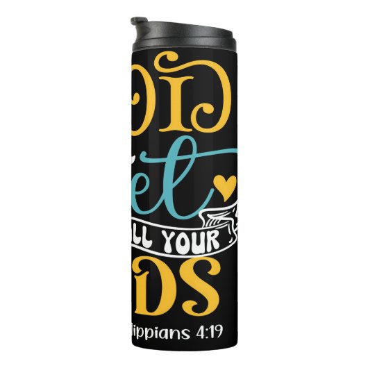 Bouteilles Isothermes God Will Meet All Your Needs (Tourné sur la droite)