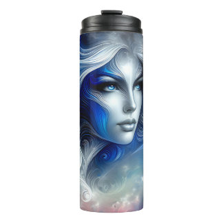 Bouteilles Isothermes Goddess Celestial White Blue Head Février -