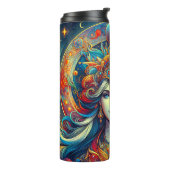 Bouteilles Isothermes Goddess Head flow turquoise Cheveux Avril - (Tourné sur la gauche)