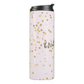Bouteilles Isothermes Gold Glam Confetti Personalized (Tourné sur la gauche)
