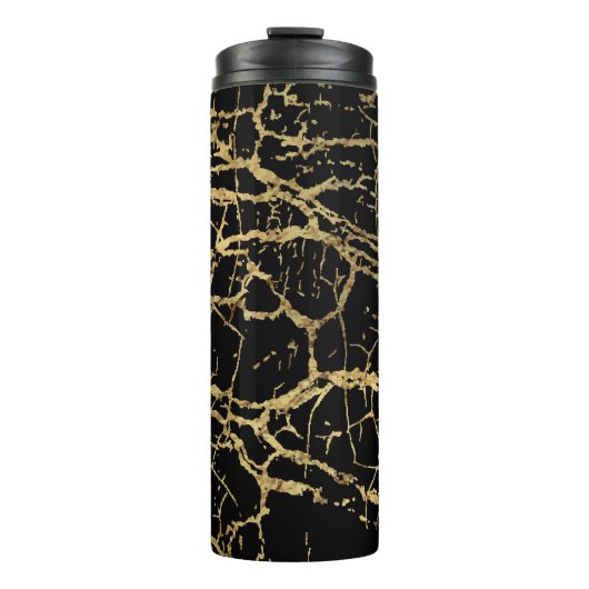 Bouteilles Isothermes Gold Marbling Texture : Elément Design Luxe (Devant)