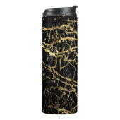 Bouteilles Isothermes Gold Marbling Texture : Elément Design Luxe (Tourné sur la gauche)