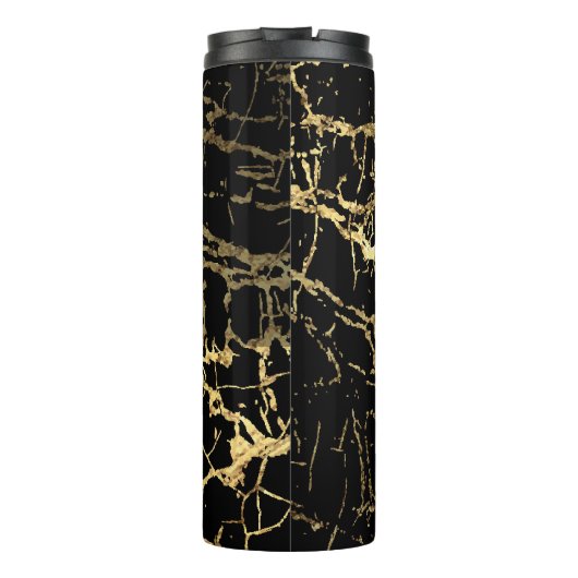 Bouteilles Isothermes Gold Marbling Texture : Elément Design Luxe (Dos)