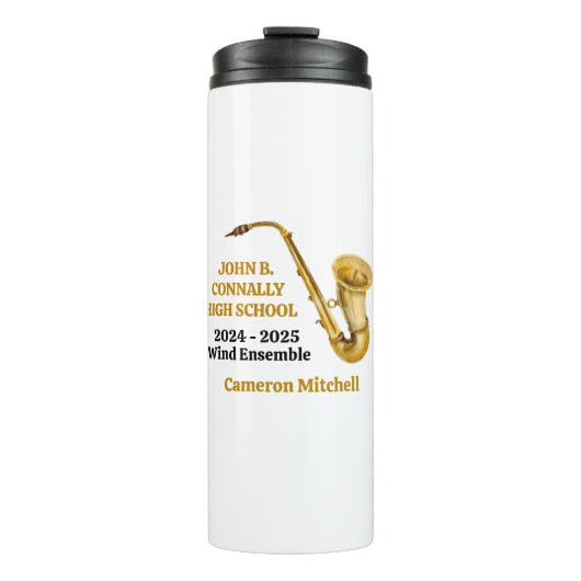 Bouteilles Isothermes Gold Saxophone Player Groupe personnalisé (Devant)