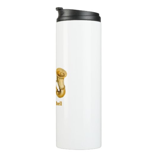 Bouteilles Isothermes Gold Saxophone Player Groupe personnalisé (Tourné sur la droite)