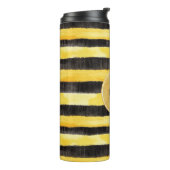 Bouteilles Isothermes Gold Yellow Black Bee Stripes (Tourné sur la gauche)