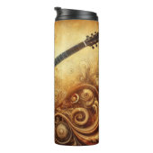 Bouteilles Isothermes Golden Acoustic Guitare Art Abstrait (Tourné sur la droite)