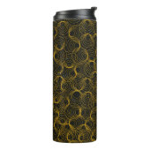 Bouteilles Isothermes golden geometric pattern on a black background. Vi (Tourné sur la gauche)