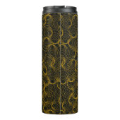 Bouteilles Isothermes golden geometric pattern on a black background. Vi (Dos)