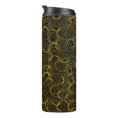 Bouteilles Isothermes golden geometric pattern on a black background. Vi (Tourné sur la droite)