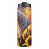 Bouteilles Isothermes Golden Horse Sunflower Sunset Field (Devant)