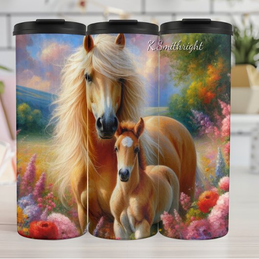 Bouteilles Isothermes Golden Mare Foal Floral Meadow