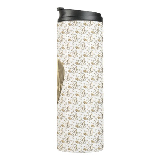 Bouteilles Isothermes Golden Plectron - Design élégant pour les mélomane (Tourné sur la droite)