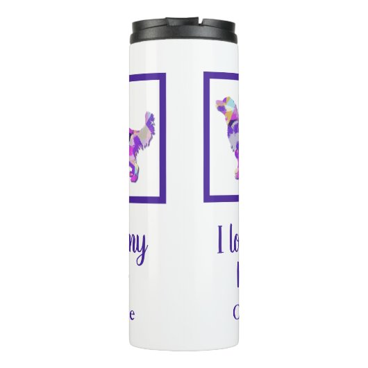 Bouteilles Isothermes Golden Retriever Chien Silhouette Purple PY&B (Dos)