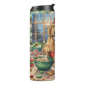Bouteilles Isothermes Golden Retriever Gâteau de vacances : Noël festif (Tourné sur la gauche)