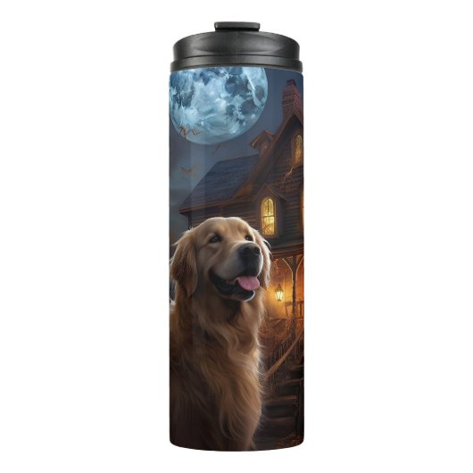 Bouteilles Isothermes Golden Retriever Halloween effroi (Devant)