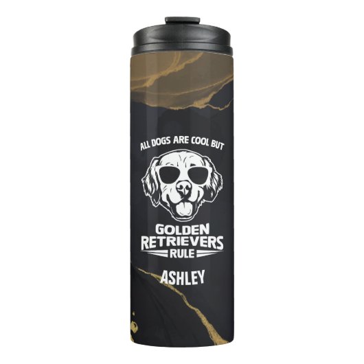 Bouteilles Isothermes Golden retriever mignon cadeau pour chien papa chi (Devant)