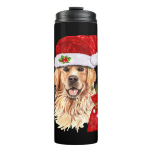 Bouteilles Isothermes Golden Retriever Noël drôle cadeau de Noël