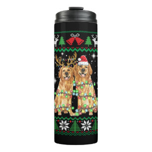 Bouteilles Isothermes Golden retriever Ugly Christmas Dog Funny Christma