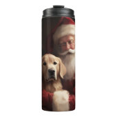 Bouteilles Isothermes Golden Retriever with Santa Clause Christmas (Devant)