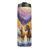 Bouteilles Isothermes Golden Valley Horses Majestic Stream Run (Devant)